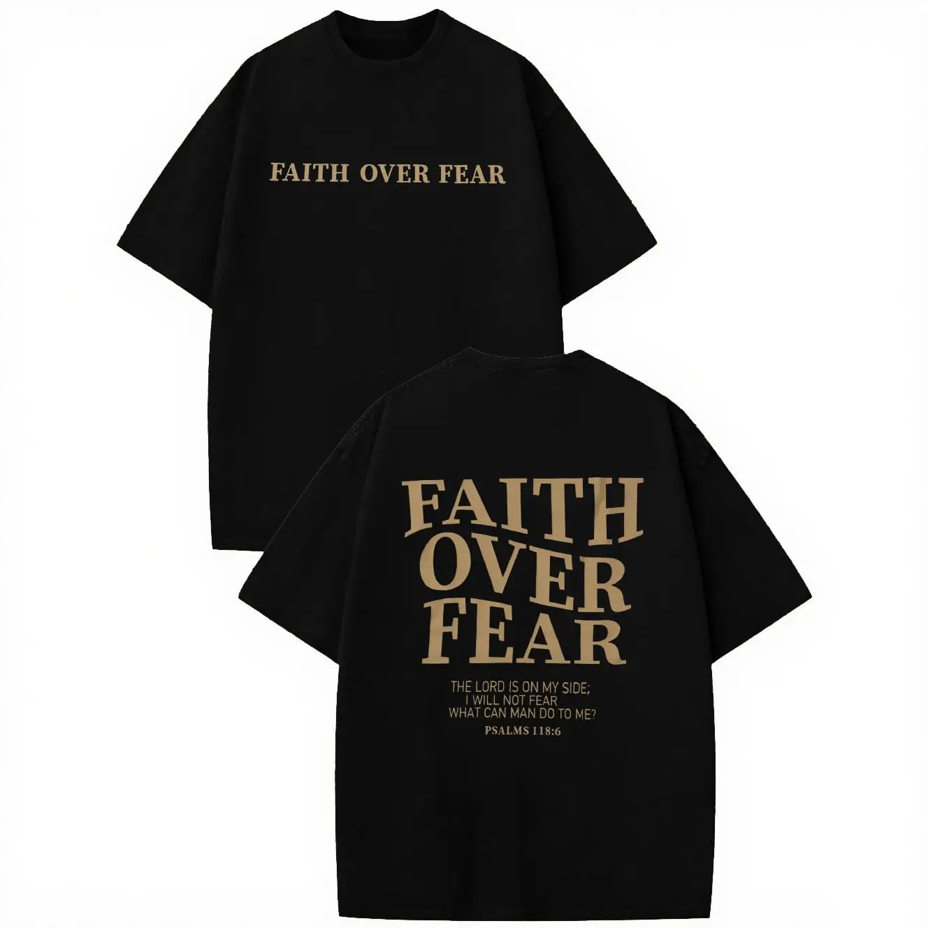 FAITH OVER FEAR - CAMISETA OVERSIZED