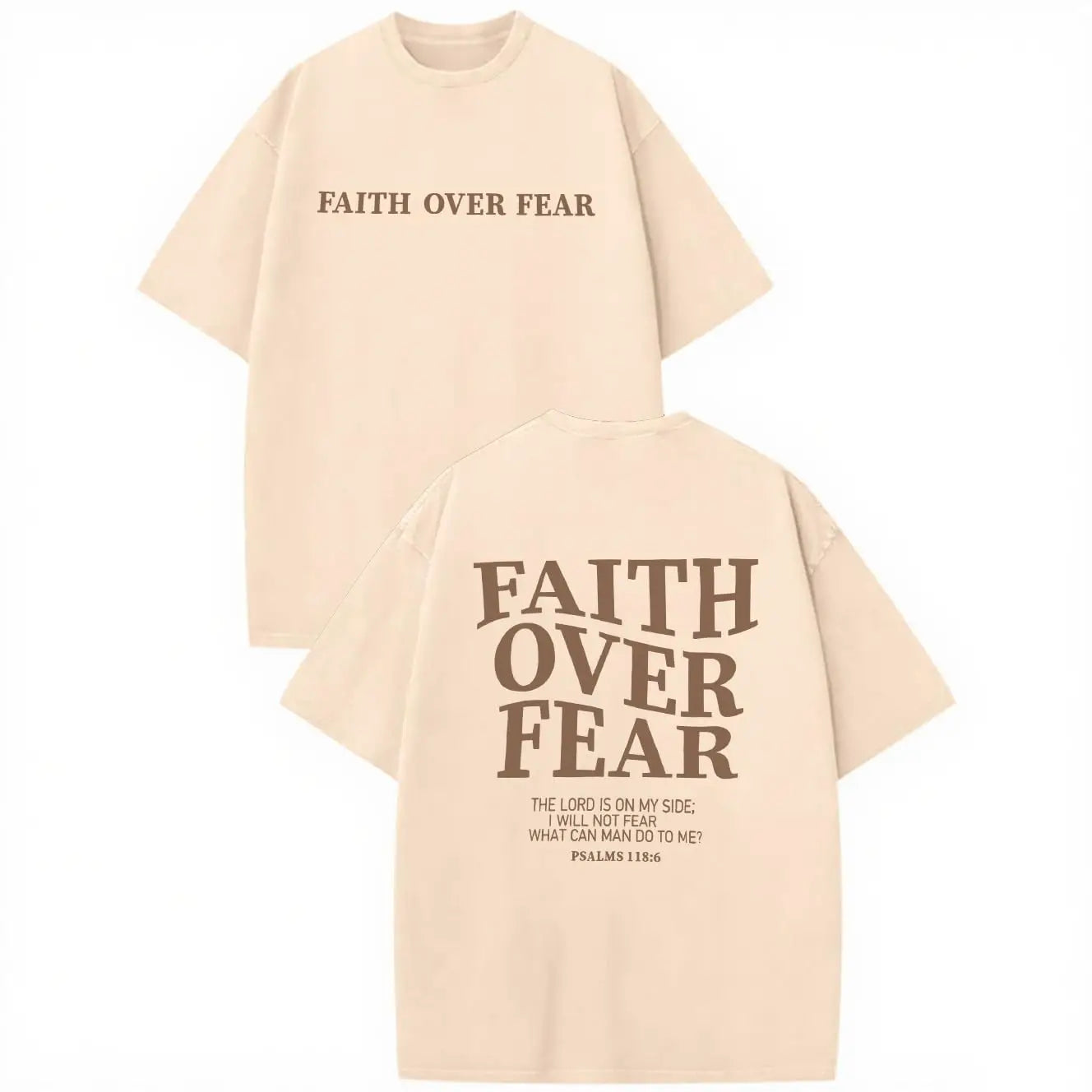 FAITH OVER FEAR - CAMISETA OVERSIZED