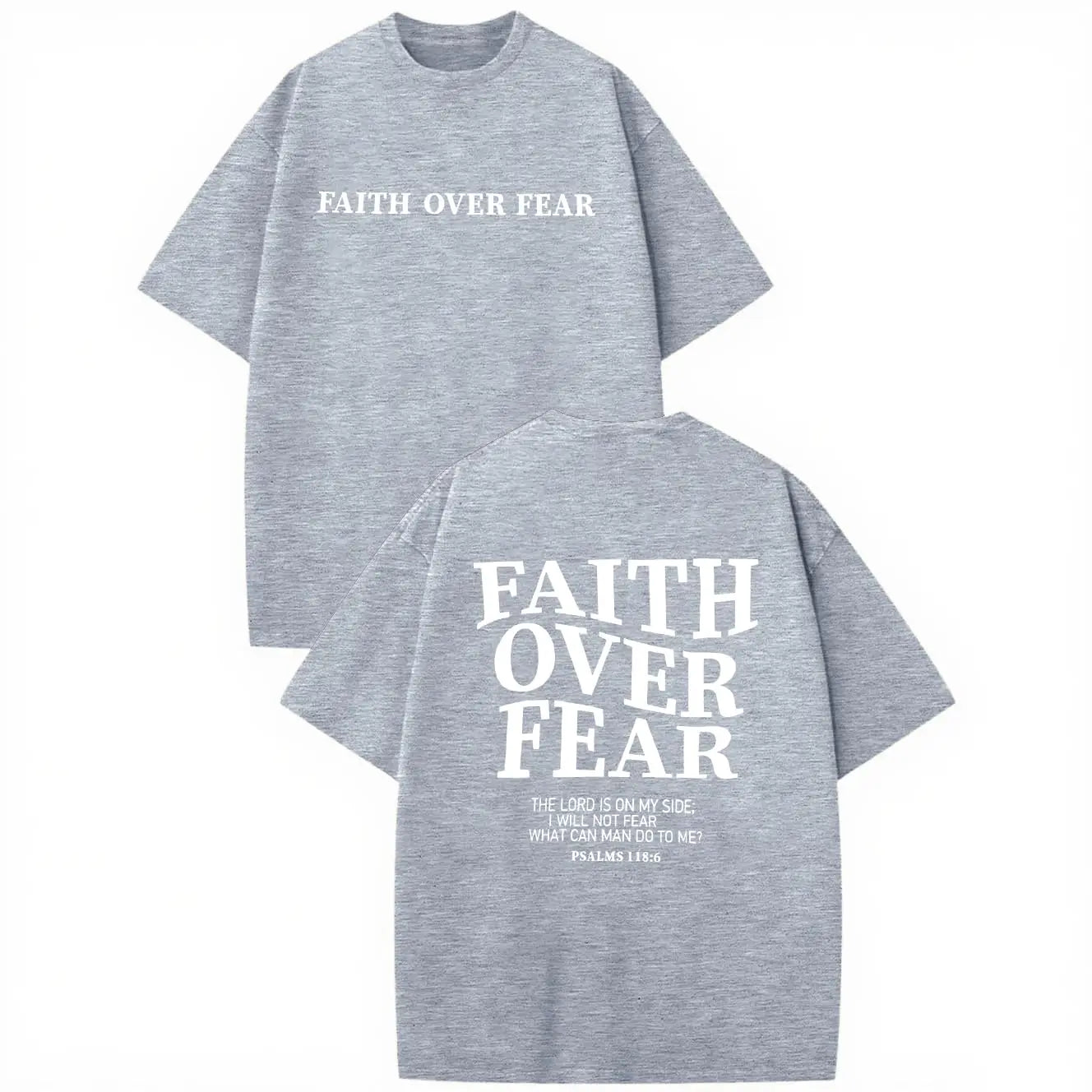 FAITH OVER FEAR - CAMISETA OVERSIZED