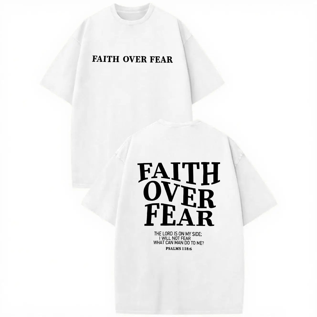 FAITH OVER FEAR - CAMISETA OVERSIZED